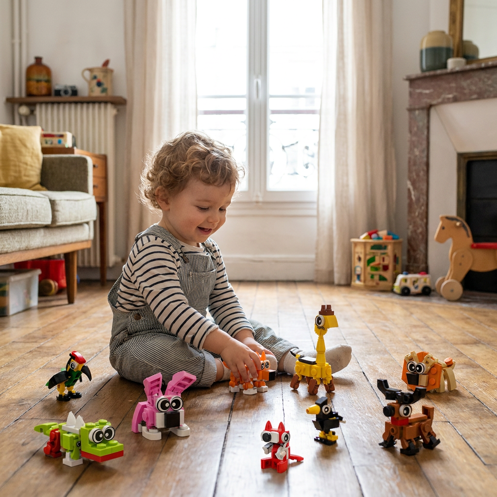 Jeu de Blocs de Construction d’Animaux