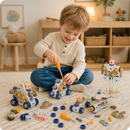 Kit de Bricolage pour Enfants avec Perceuse Électrique – Jeu de Construction STEM