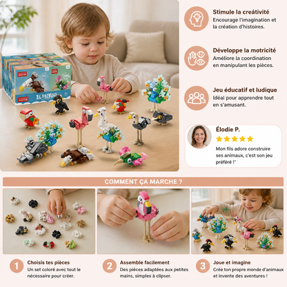Jeu de Blocs de Construction d’Animaux