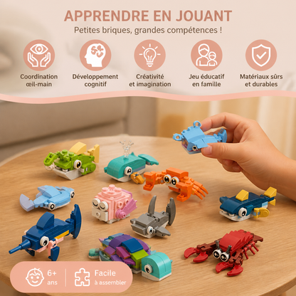Jeu de Blocs de Construction d’Animaux