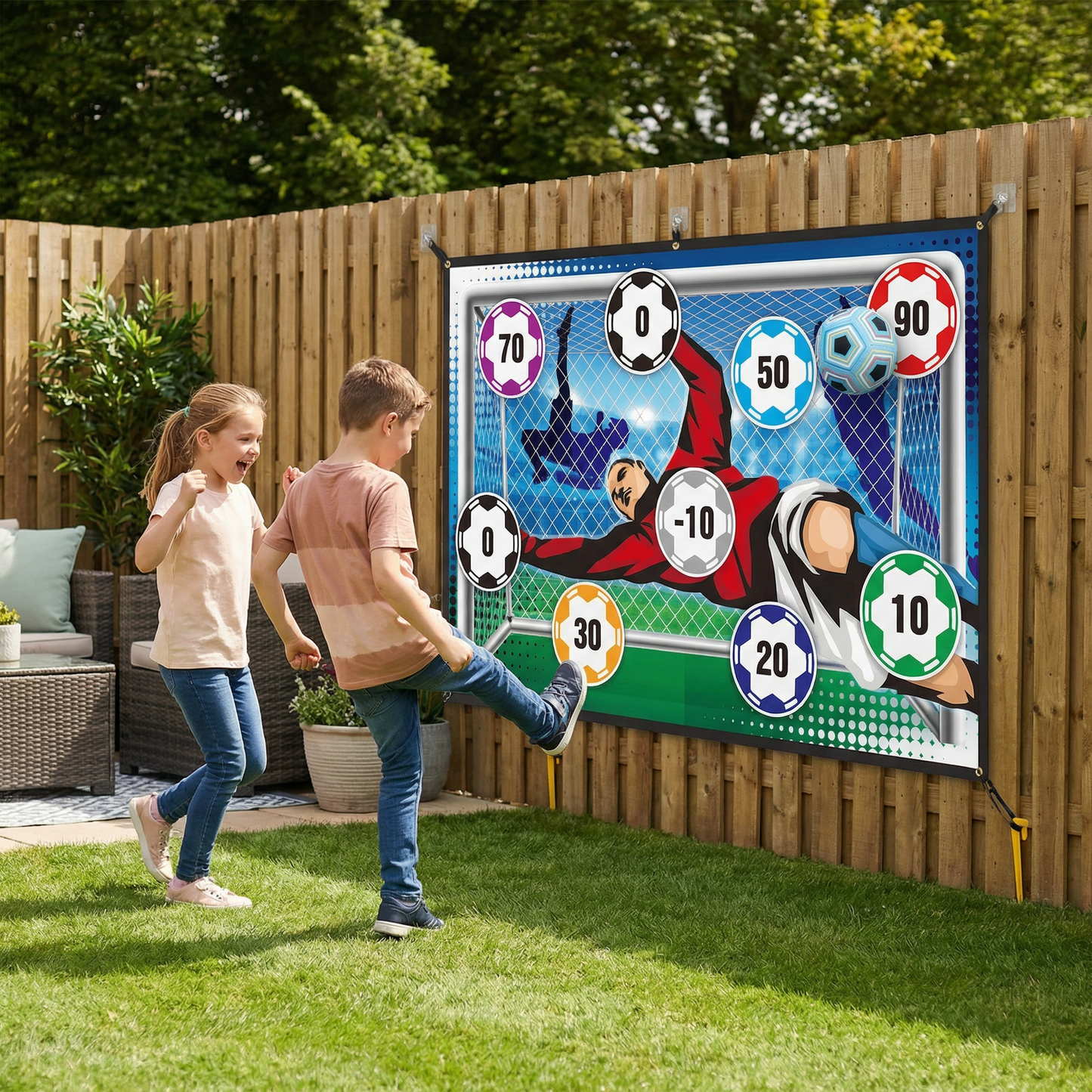 Mur Adhésif pour Tir de Football – Set d’Entraînement et de Jeu pour Intérieur et Extérieur