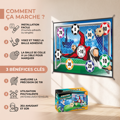 Mur Adhésif pour Tir de Football – Set d’Entraînement et de Jeu pour Intérieur et Extérieur