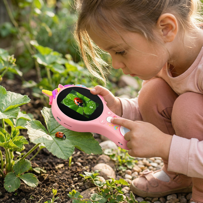 Microscope vidéo pour enfants avec écran – Appareil de recherche mobile pour petits explorateurs