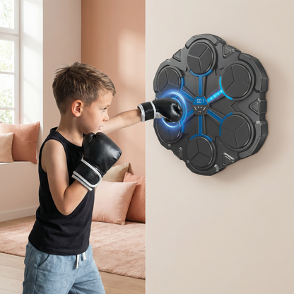 Boxeur musical Bluetooth mural – cible de boxe interactive avec lumière et son