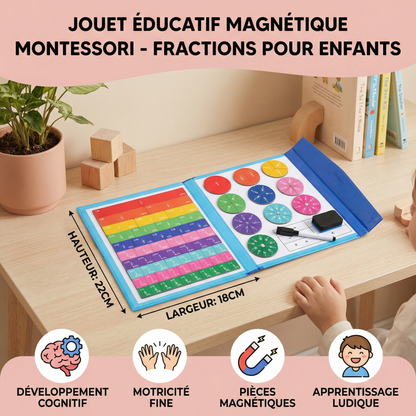 Jouet éducatif magnétique Montessori – fractions pour enfants