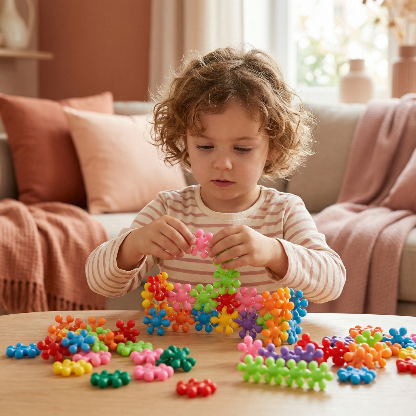 Blocs de construction en forme de flocon de neige pour les enfants