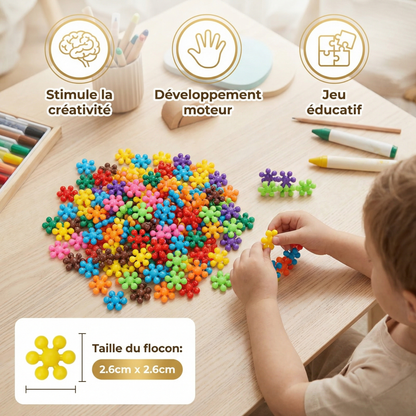 Blocs de construction en forme de flocon de neige pour les enfants