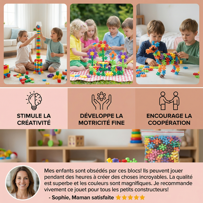 Blocs de construction en forme de flocon de neige pour les enfants