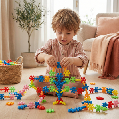 Blocs de construction en forme de flocon de neige pour les enfants