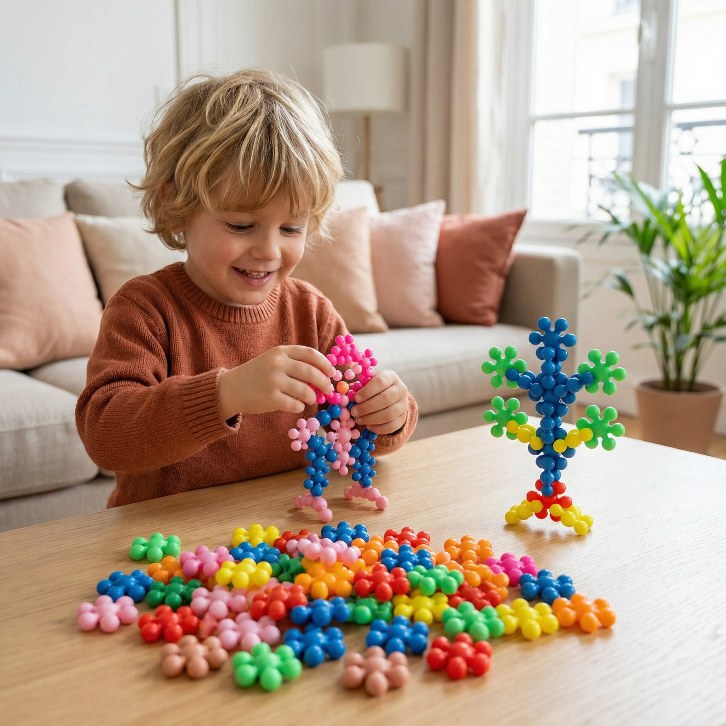 Blocs de construction en forme de flocon de neige pour les enfants