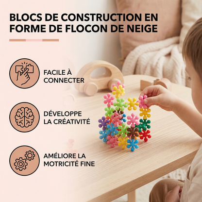 Blocs de construction en forme de flocon de neige pour les enfants