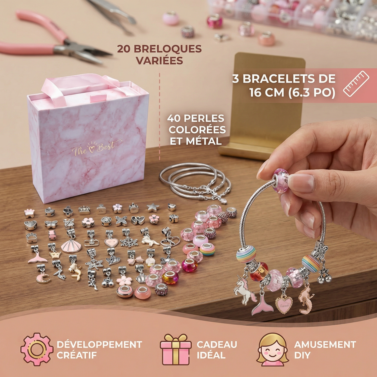 Coffret de fabrication de bijoux à faire soi-même