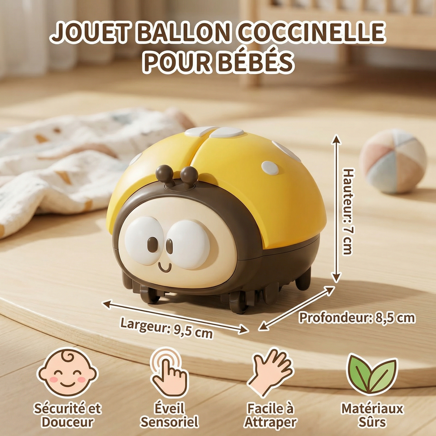 Jouet ballon coccinelle pour bébés
