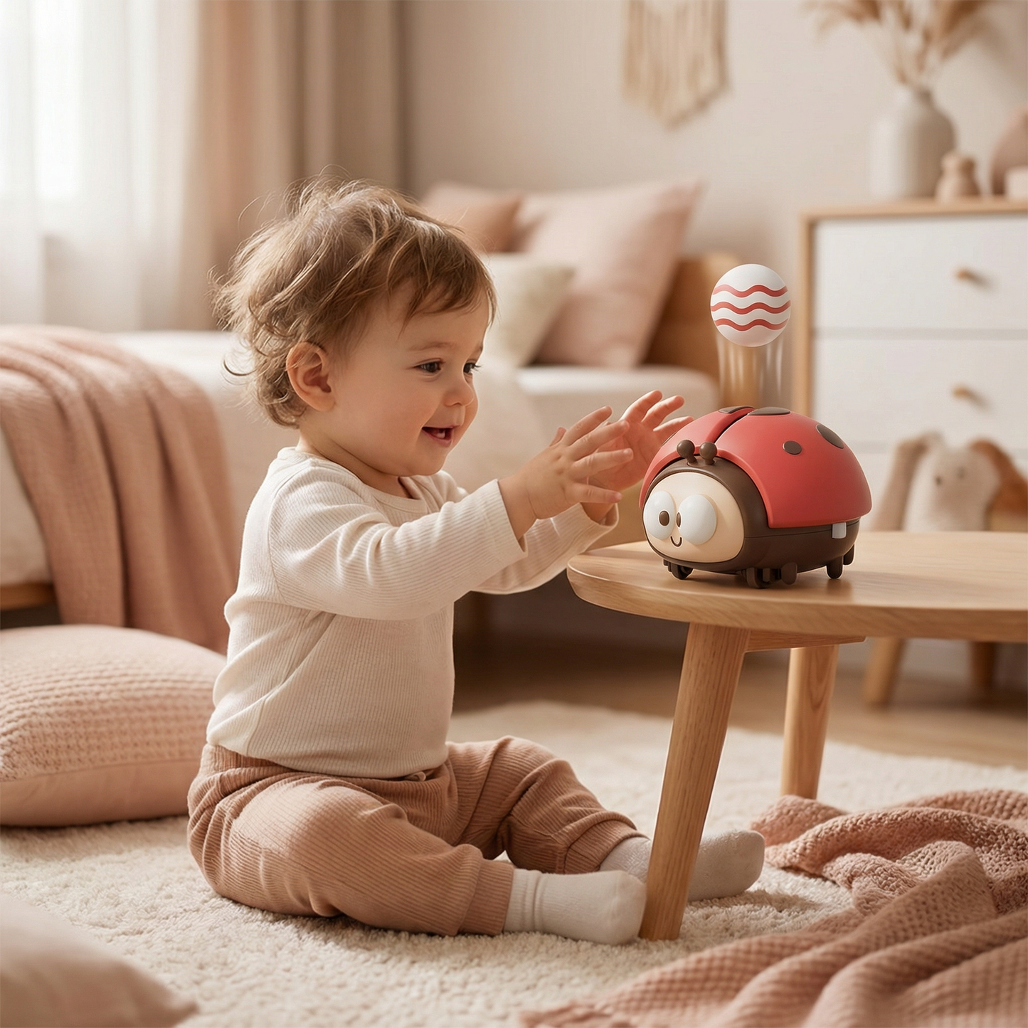 Jouet ballon coccinelle pour bébés