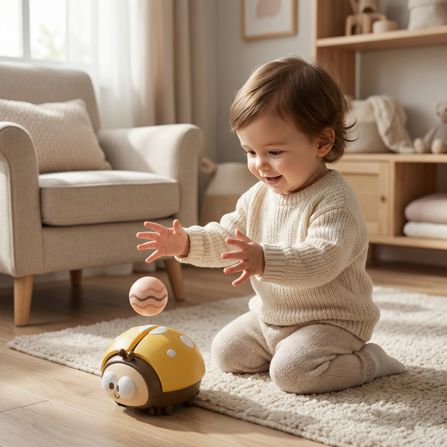 Jouet ballon coccinelle pour bébés