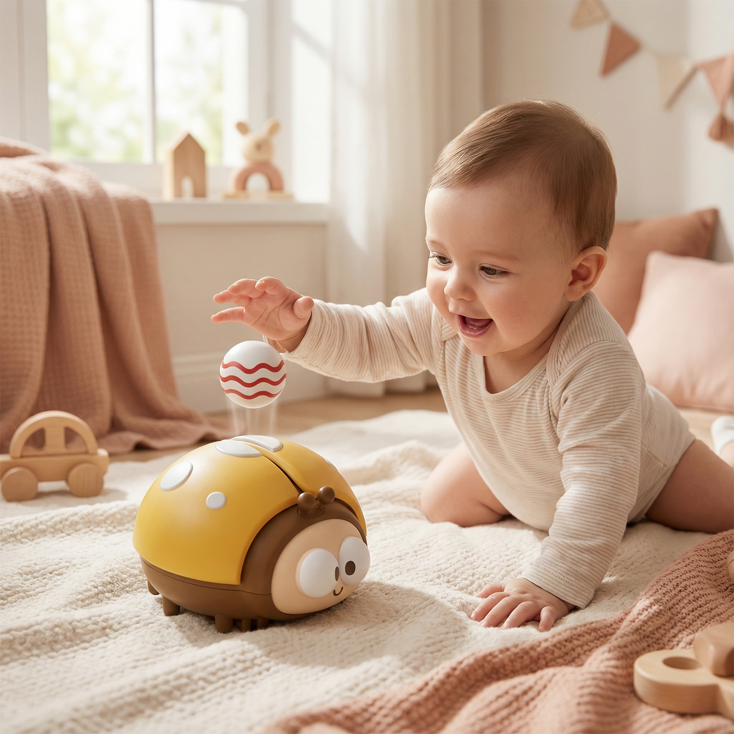 Jouet ballon coccinelle pour bébés