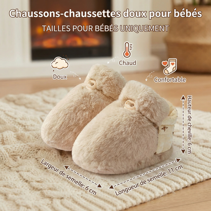 Chaussons-chaussettes doux pour bébés