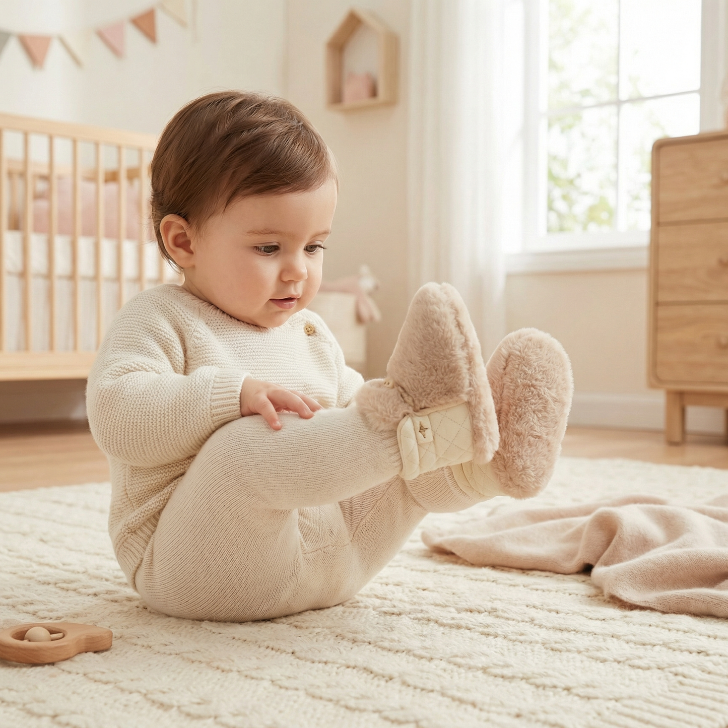 Chaussons-chaussettes doux pour bébés