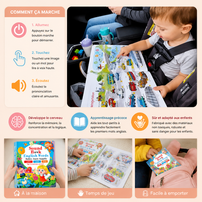 Livre Sonore Interactif d'Anglais pour Enfants – Touchez et Écoutez – Apprentissage Précoce Facile et Amusant
