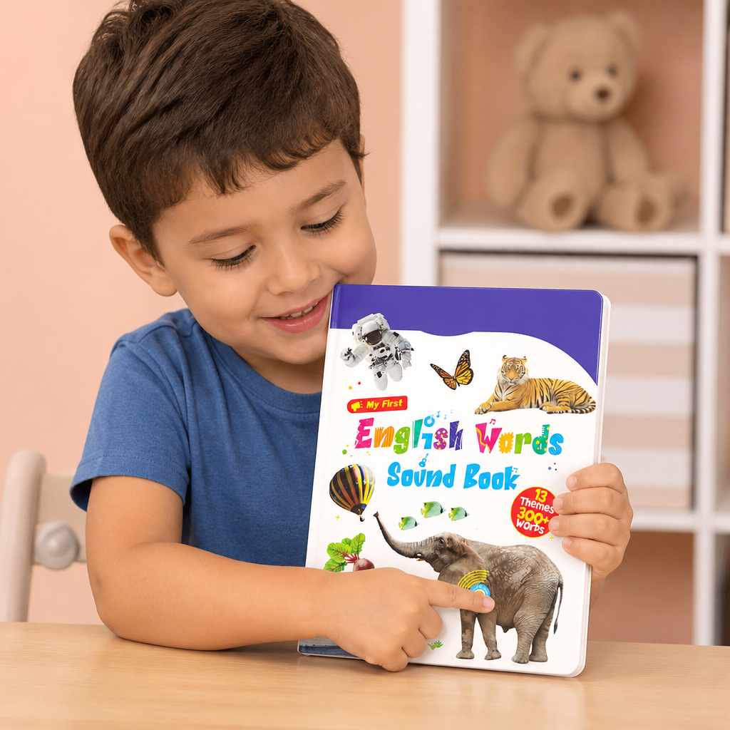 Livre Sonore Interactif d'Anglais pour Enfants – Touchez et Écoutez – Apprentissage Précoce Facile et Amusant
