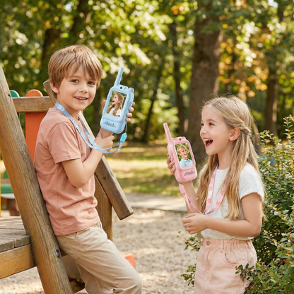 Set de Walkie-Talkies pour Enfants 2 unités – Radios avec Caméra et Écran