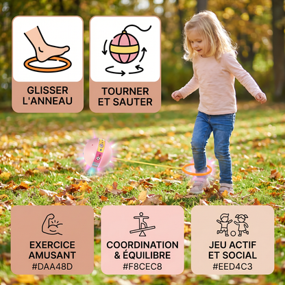 Balle Rebonds LED pour Cheville – Jouet Sautillant Interactif pour Enfants