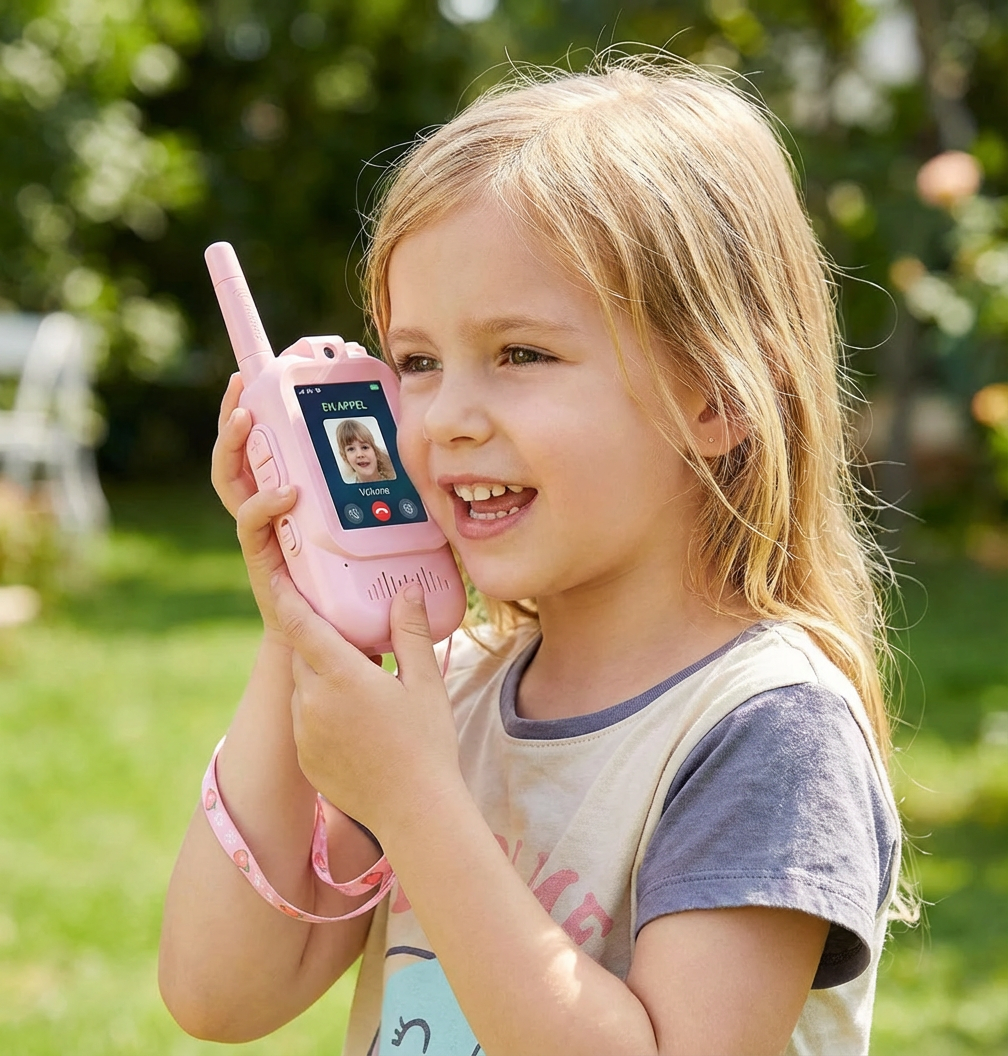 Set de Walkie-Talkies pour Enfants 2 unités – Radios avec Caméra et Écran