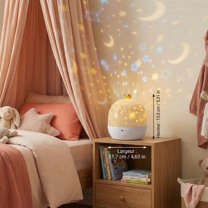 Veilleuse et projecteur 2-en-1 pour enfants