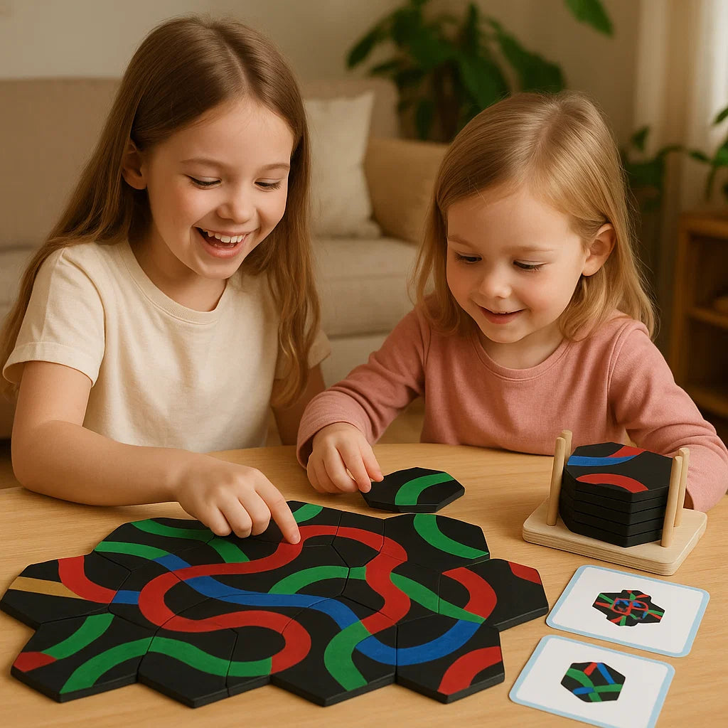 Puzzle des chemins – jeu pédagogique de recherche de parcours pour toute la famille