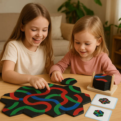 Puzzle des chemins – jeu pédagogique de recherche de parcours pour toute la famille